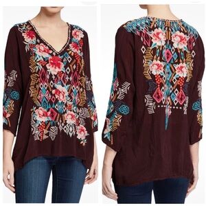Johnny Was Emmaline heavily embroidered tunic NWT